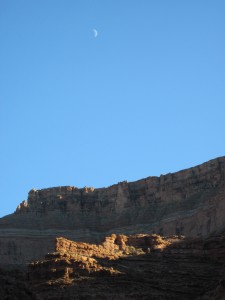 Moonrise over the canyon
